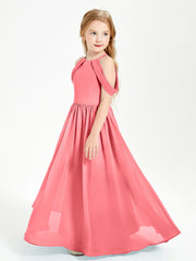 Robes de Demoiselle d'Honneur Junior à Hors de l'Épaule de Rêve Pastèque