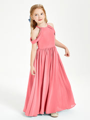 Robes de Demoiselle d'Honneur Junior à Hors de l'Épaule de Rêve Pastèque