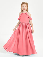 Robes de Demoiselle d'Honneur Junior à Hors de l'Épaule de Rêve Pastèque
