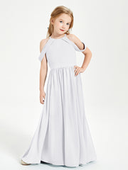 Robes de Demoiselle d'Honneur Junior à Hors de l'Épaule de Rêve Blanc