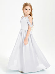 Robes de Demoiselle d'Honneur Junior à Hors de l'Épaule de Rêve Blanc