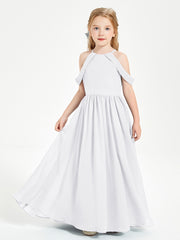 Robes de Demoiselle d'Honneur Junior à Hors de l'Épaule de Rêve Blanc