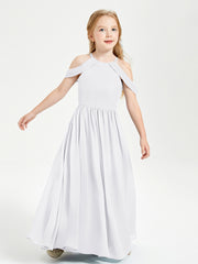 Robes de Demoiselle d'Honneur Junior à Hors de l'Épaule de Rêve Blanc