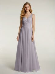 Illusion Col En V Tulle Robes Longues Dusk Grande Taille
