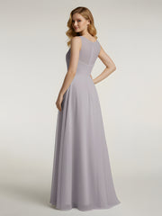 Illusion Col En V Tulle Robes Longues Dusk Grande Taille